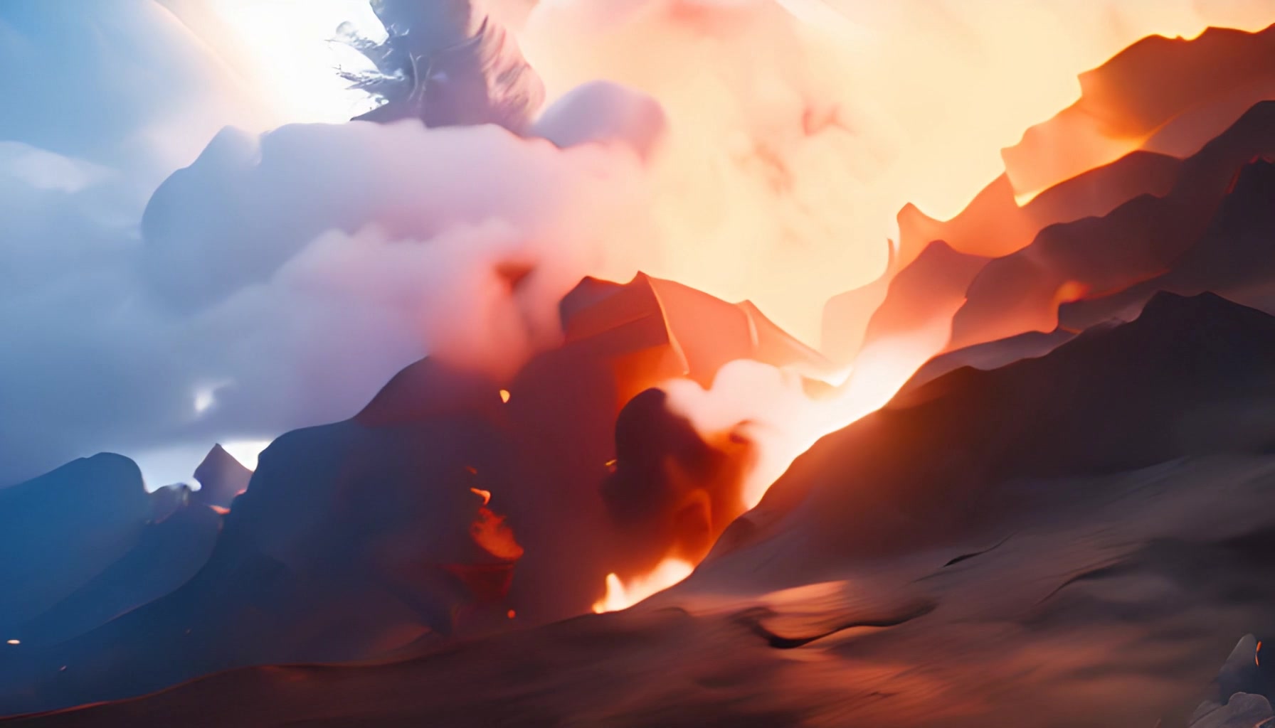 Volcanic Flames – Hellfire Horizon – 1080p halloween VJ loop