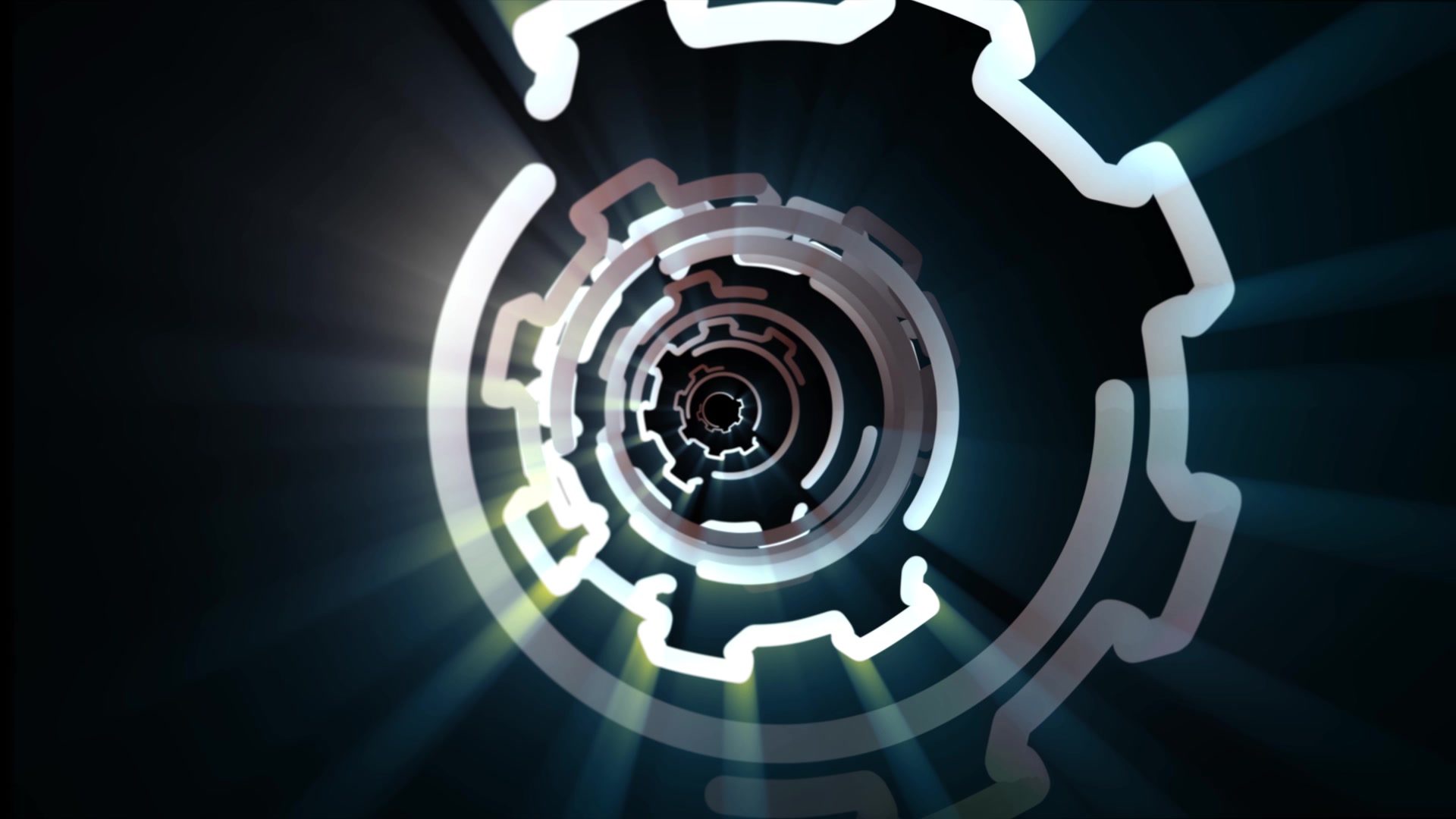 Blue Gear Tube – Futuristic Light Tunnel – 1080p neon & cyber VJ loop