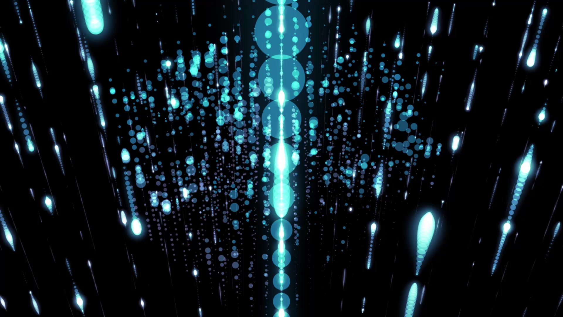 Blue Rain – Falling Light Particles – 1080p abstract VJ loop