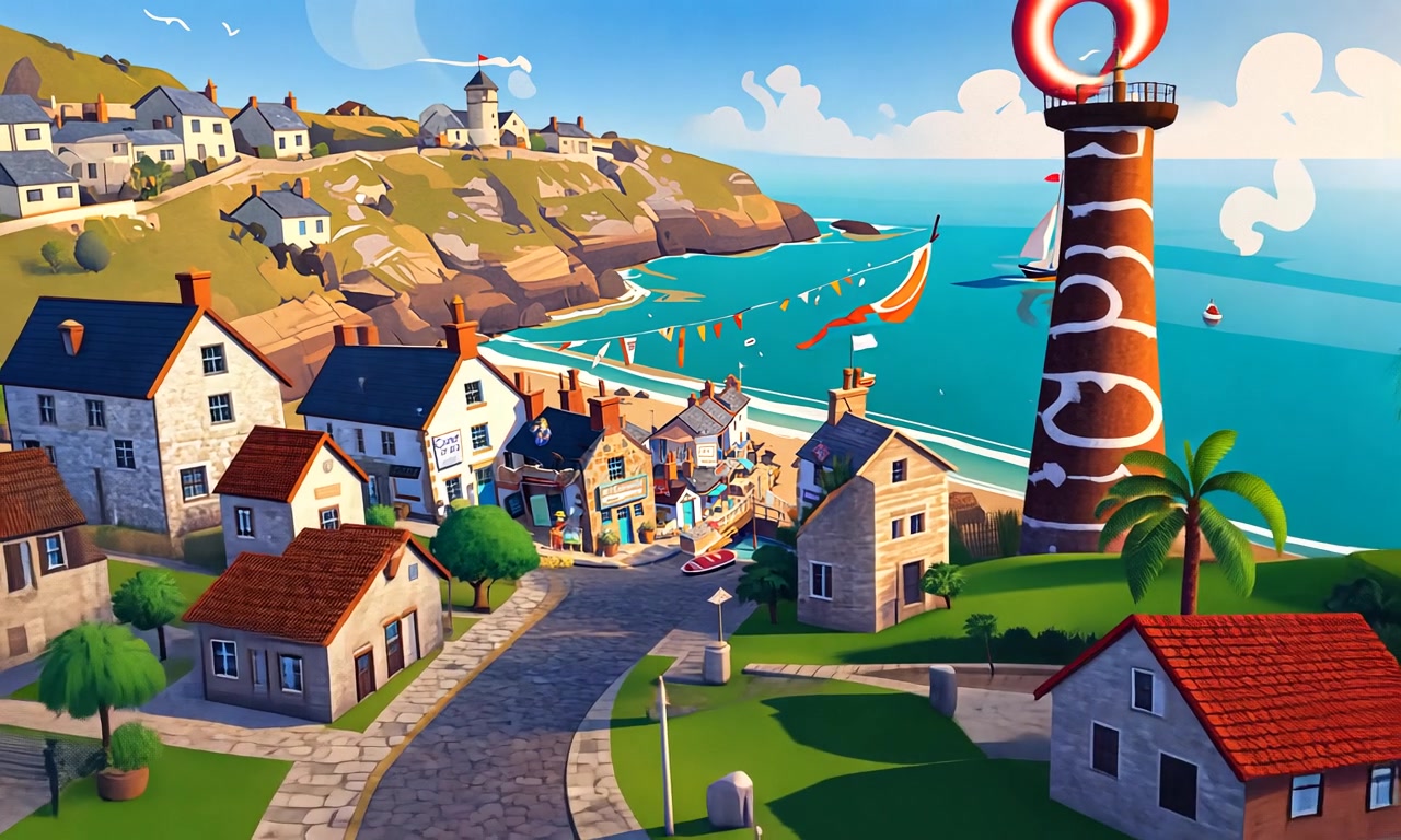 Coastal Village Vibes – HD characters & dancers VJ loop
