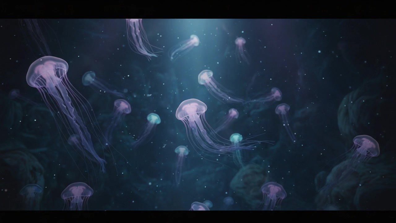 Cosmic Jellyfish Ballet – 720p space VJ loop