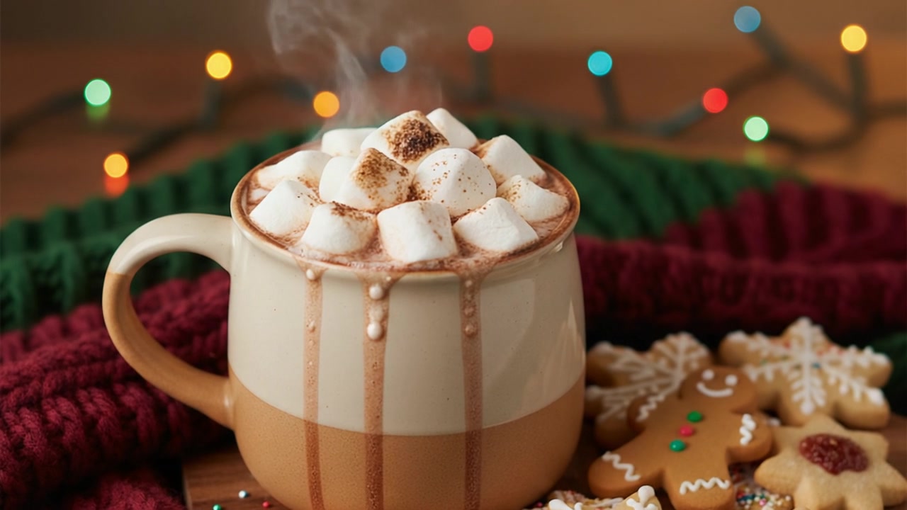 Cozy Cocoa Delight – 720p christmas & winter VJ loop