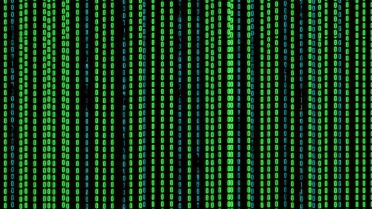 Digital Code Rain – 720p neon & cyber VJ loop