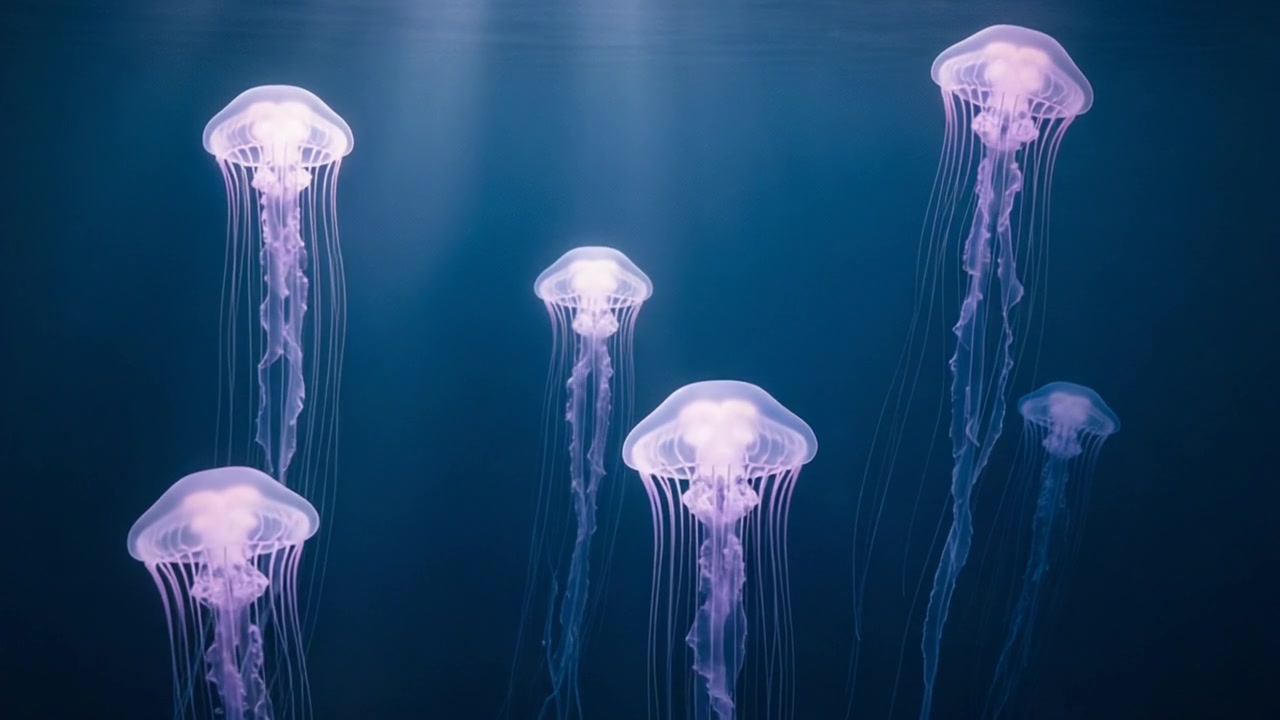 Ethereal Jelly Waltz – 720p ocean VJ loop