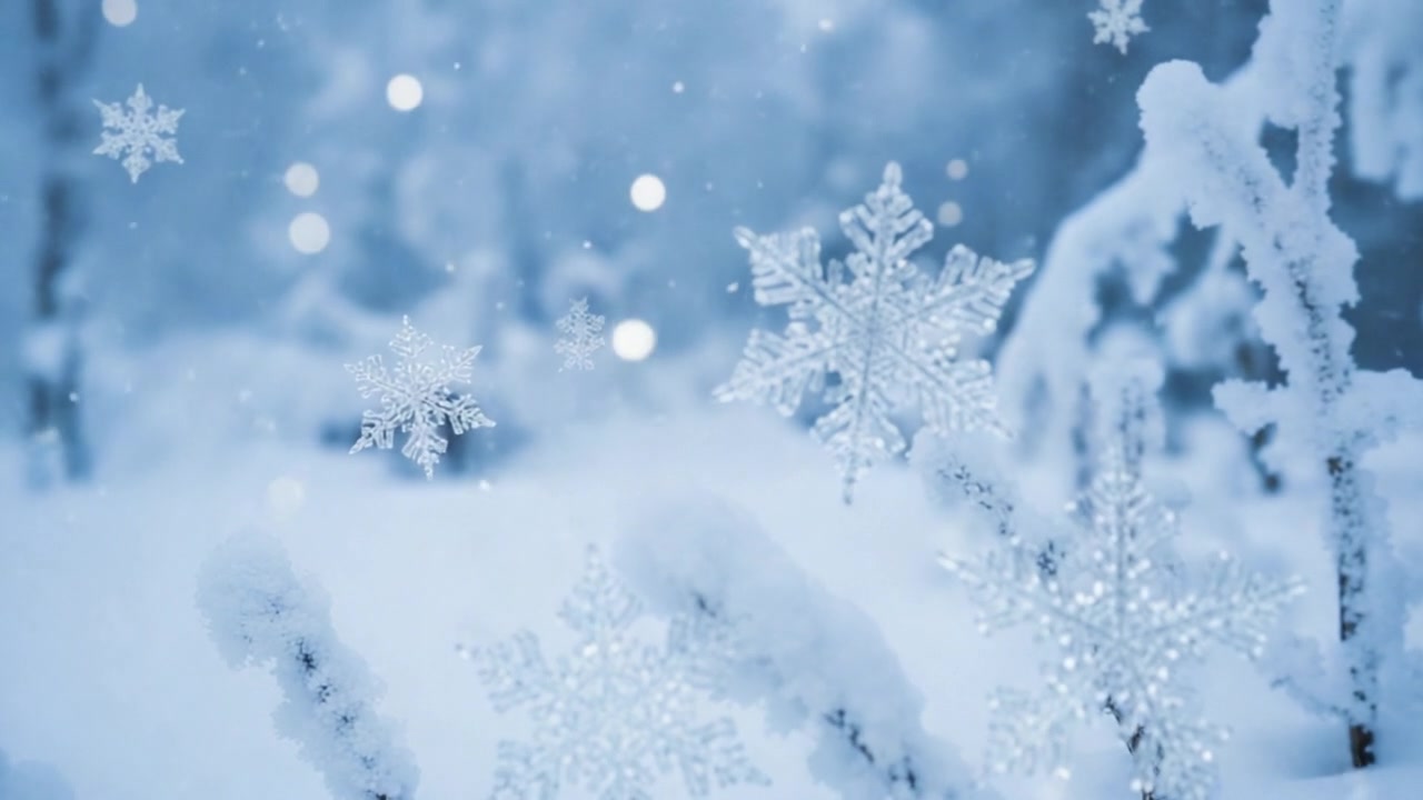 Ethereal Snowfall Symphony – 720p christmas & winter VJ loop