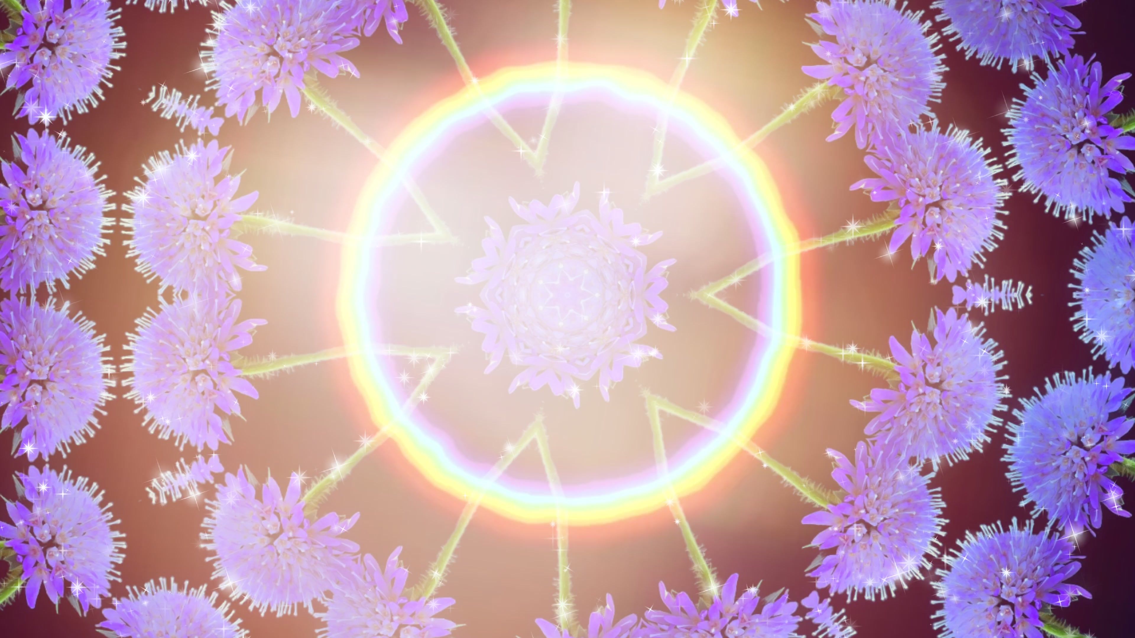 Floral Radiance Burst – 4K psychedelic VJ loop