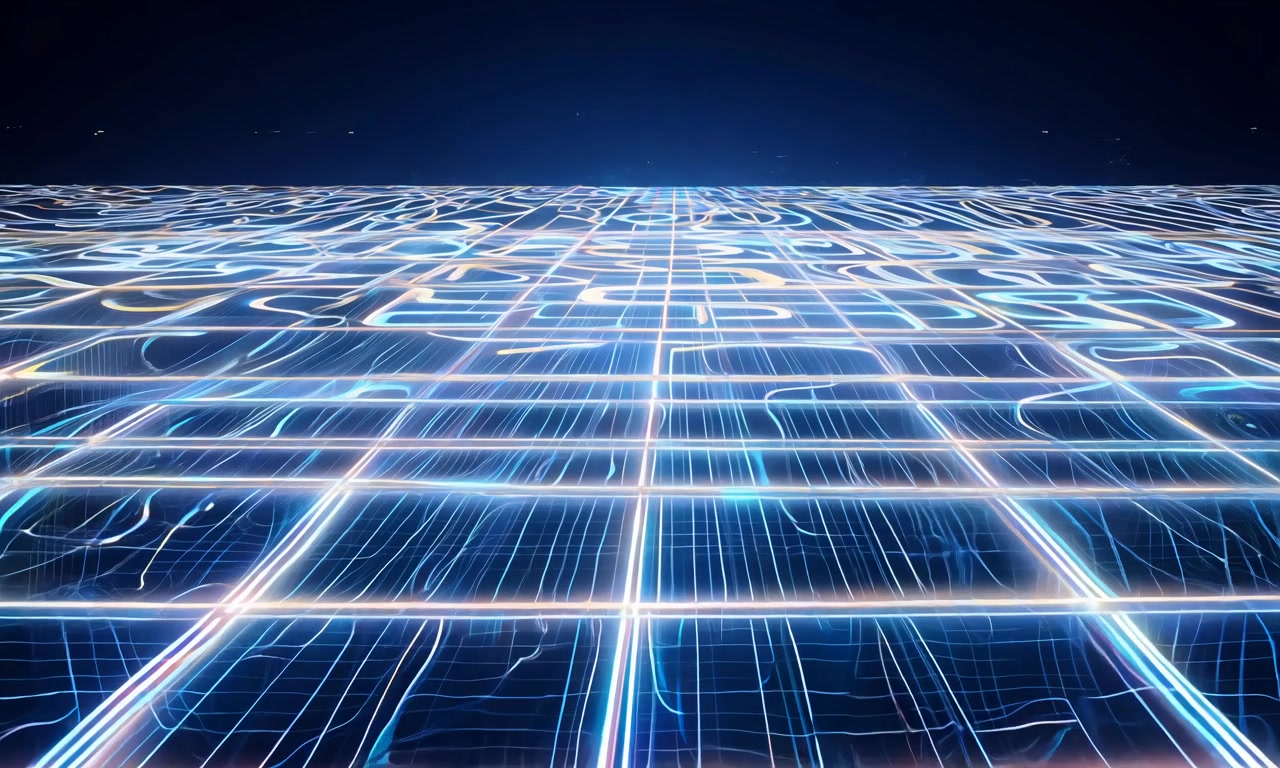 Futuristic Grid Pulse – HD neon & cyber VJ loop