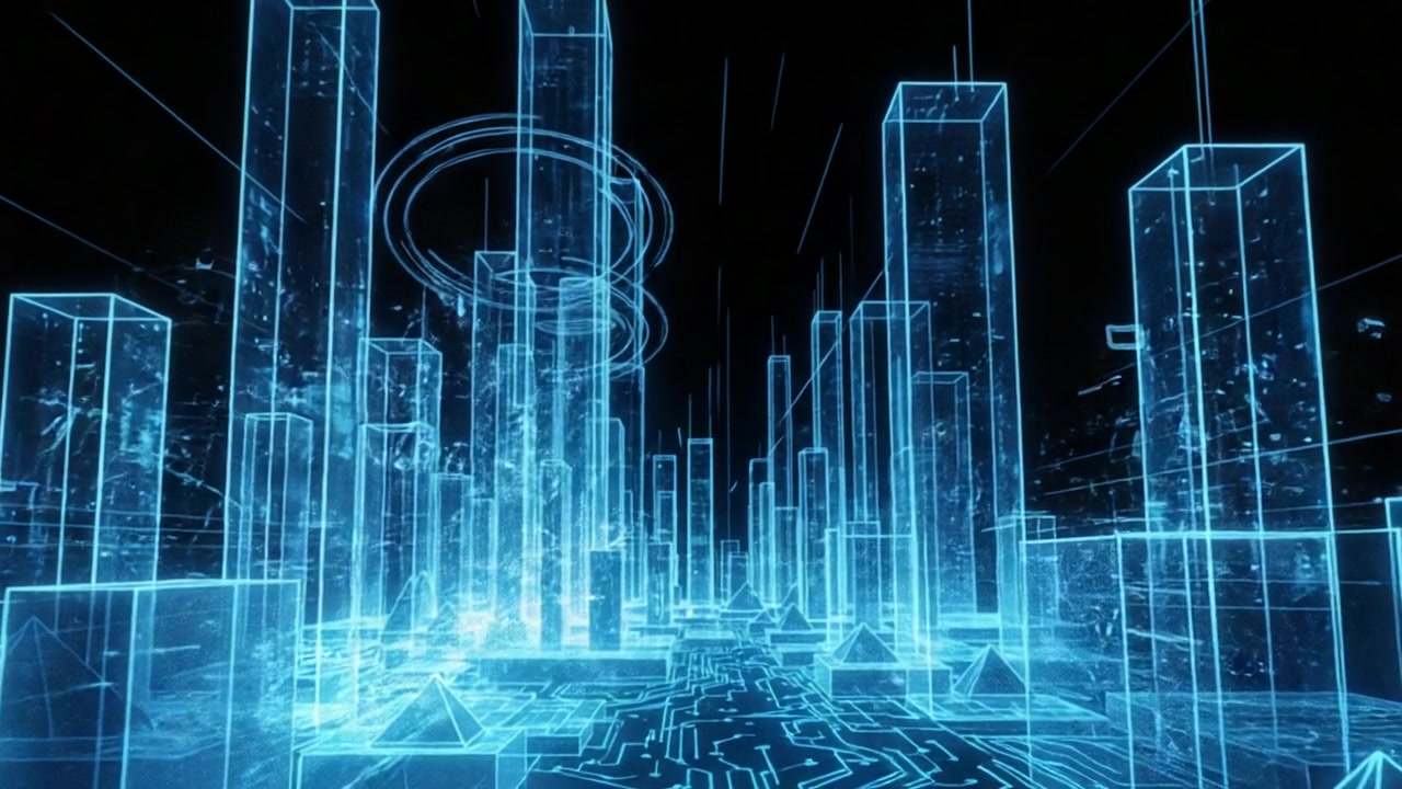 Futuristic Neon Metropolis – 720p neon & cyber VJ loop
