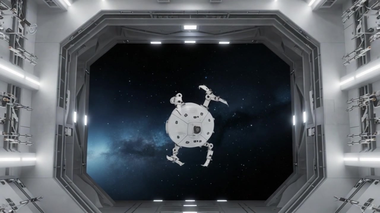 Galactic Robot Escape – 720p space VJ loop