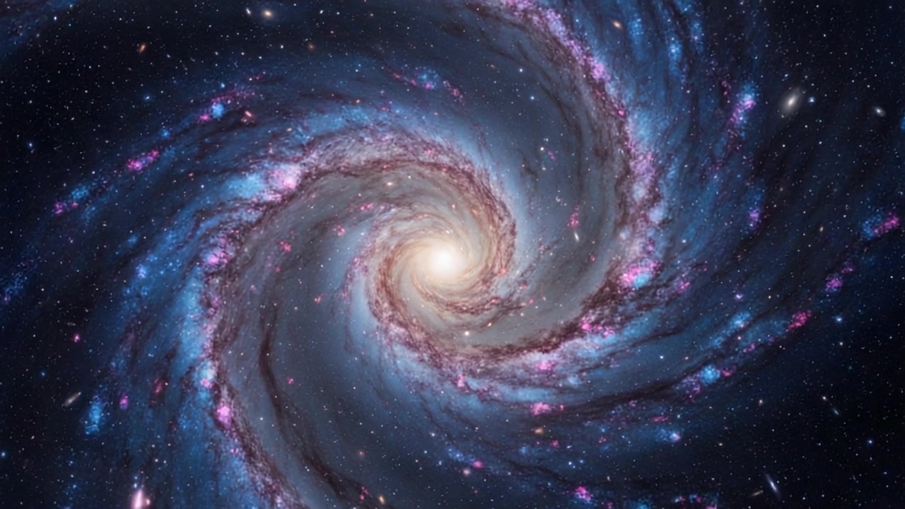 Galactic Spiral Dance – 720p space VJ loop