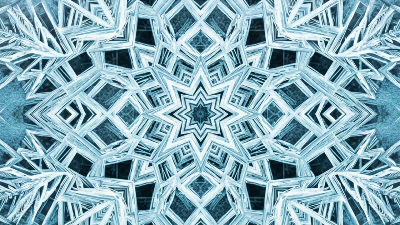 Glacial Kaleidoscope Burst – 720p psychedelic VJ loop