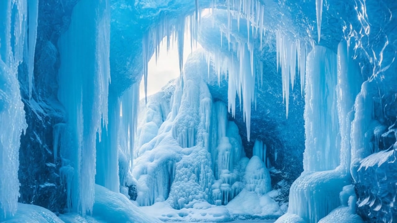 Glacial Luminescence Reverie – 720p christmas & winter VJ loop