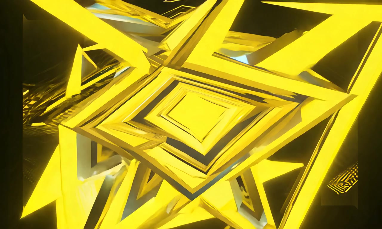 Golden Geometric Dream – HD neon & cyber VJ loop