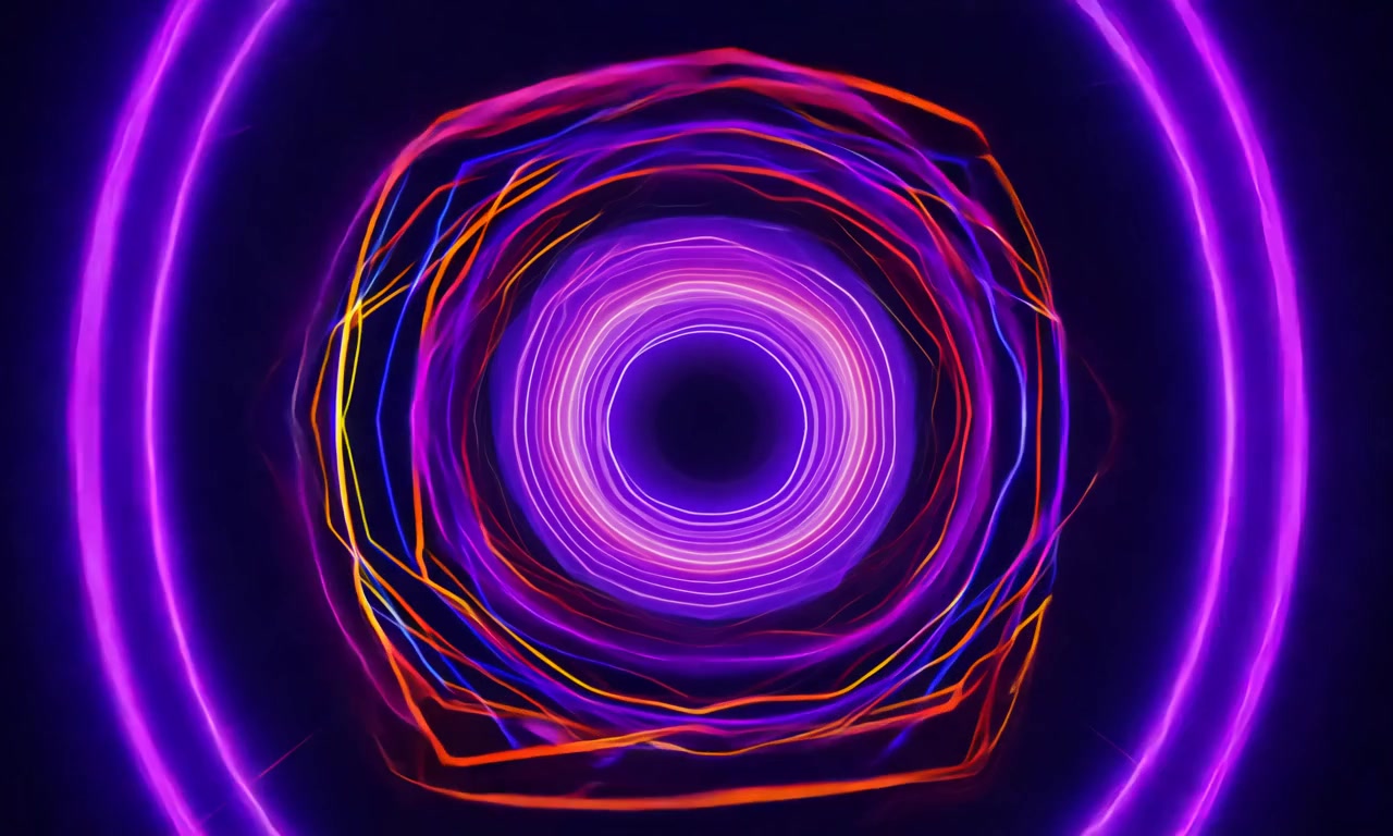 Hypnotic Neon Vortex – HD neon & cyber VJ loop