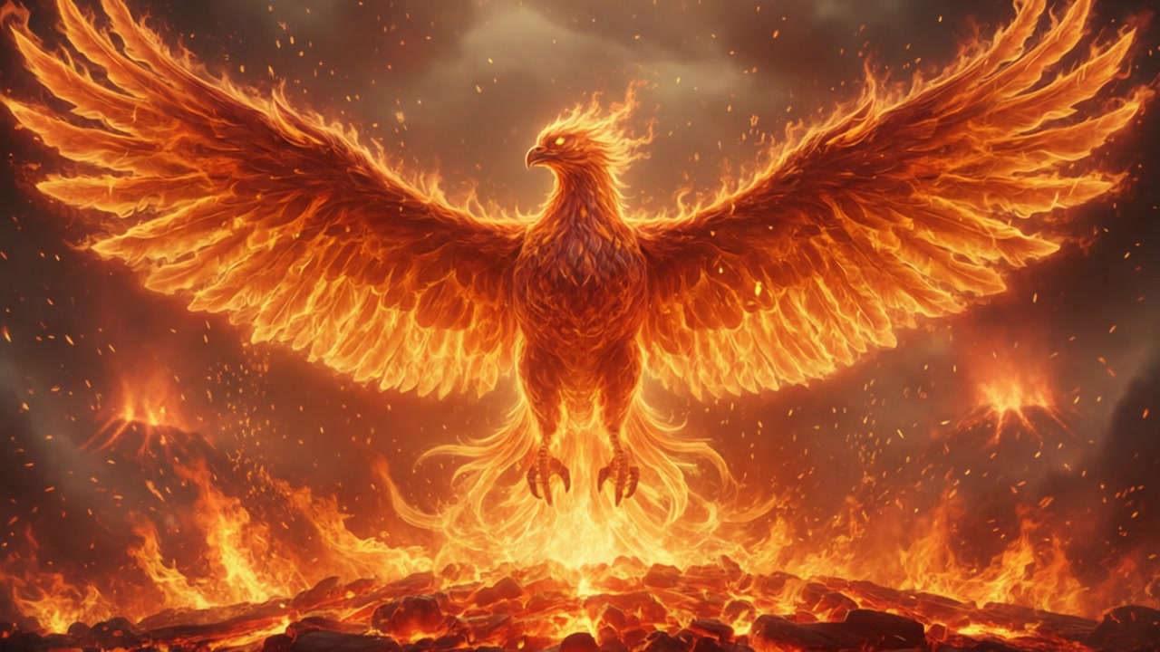 Inferno Phoenix Ascension – 720p abstract VJ loop