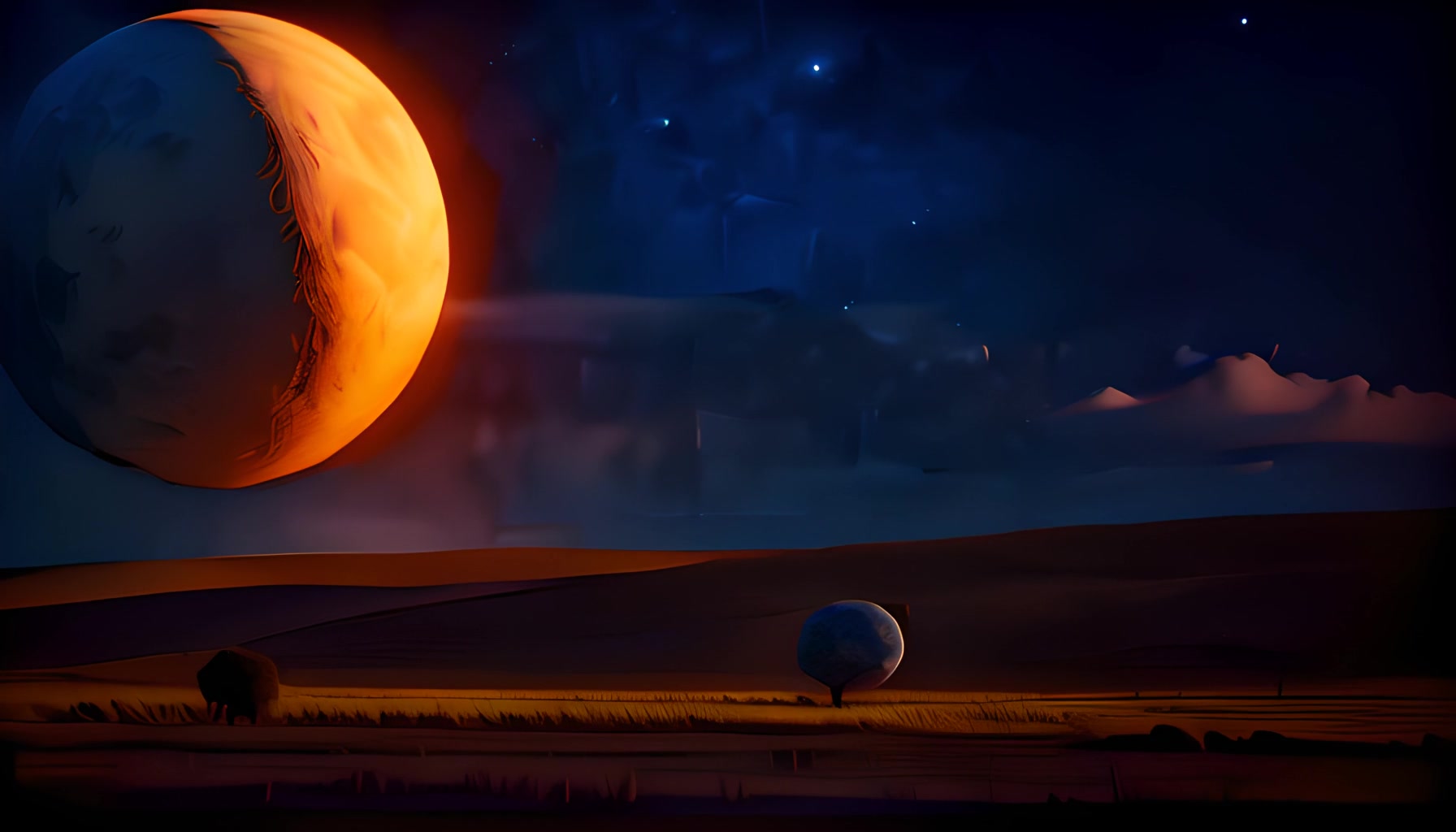 Lunar Dreamscape — Art Creative – HD space VJ loop