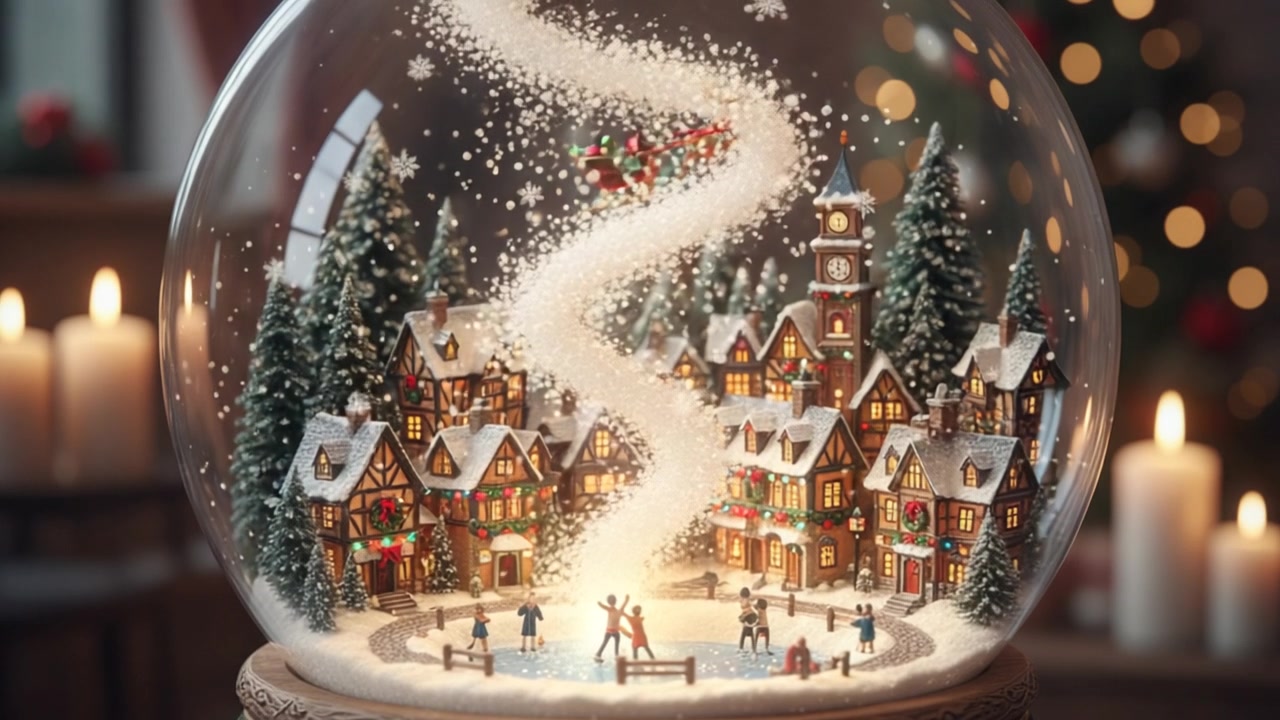 Magical Snow Globe – 720p christmas & winter VJ loop