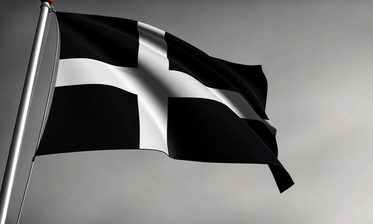 Monochrome Flag Wave – HD abstract VJ loop