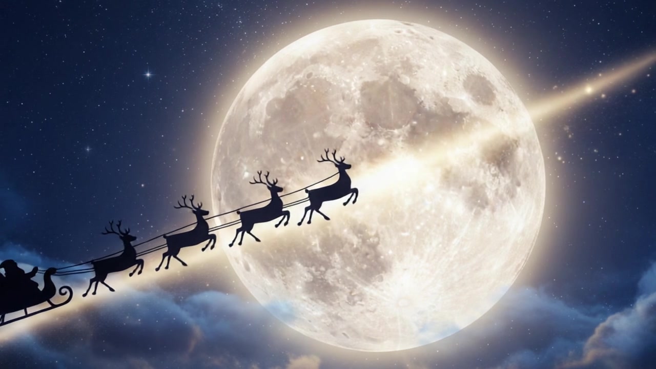 Moonlit Sleigh Ride – 720p christmas & winter VJ loop