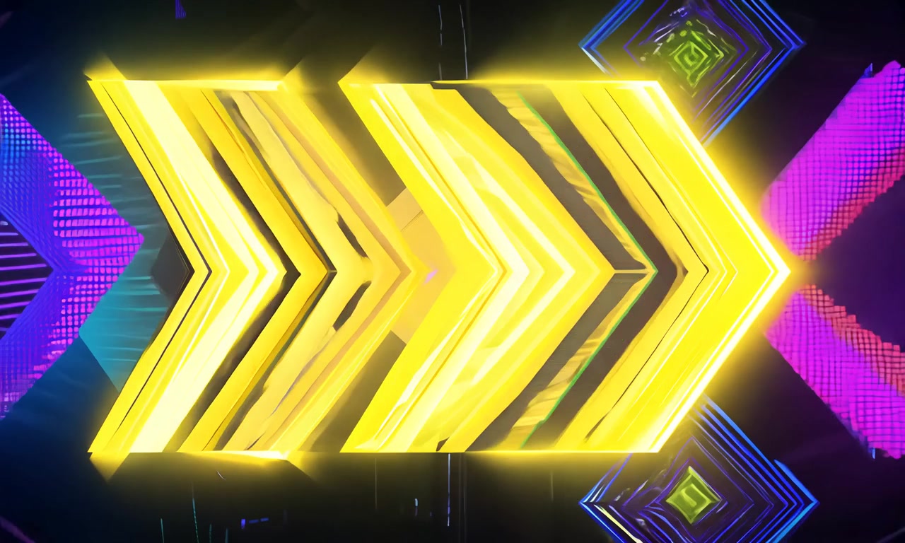 Neon Arrow Pulse – HD neon & cyber VJ loop