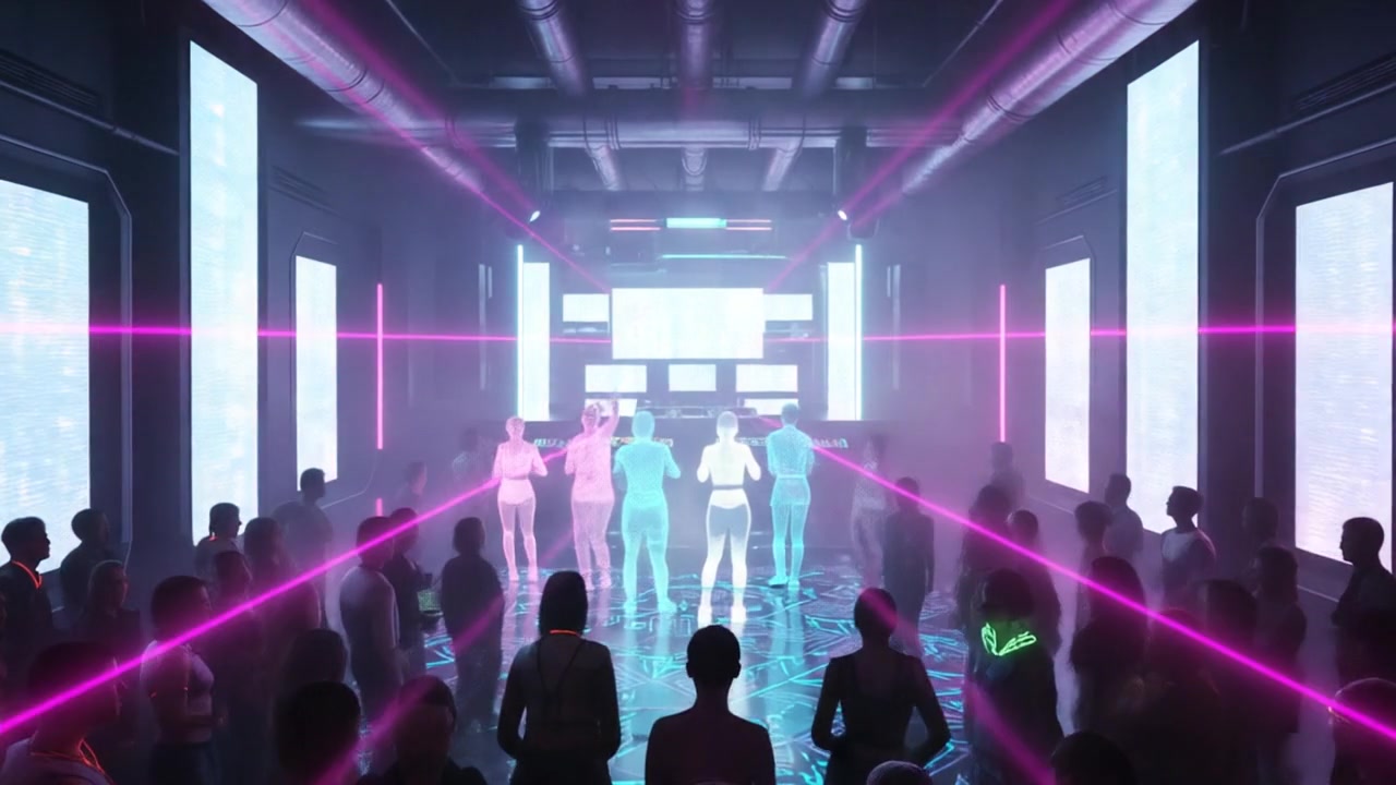 Neon Club Vibes – 720p neon & cyber VJ loop