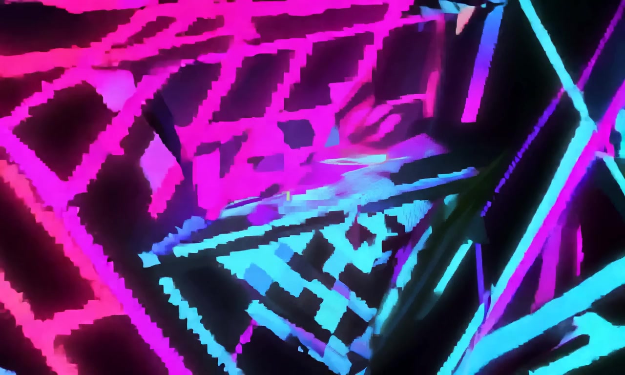 Neon Geometric Pulse — Digital Art – HD neon & cyber VJ loop