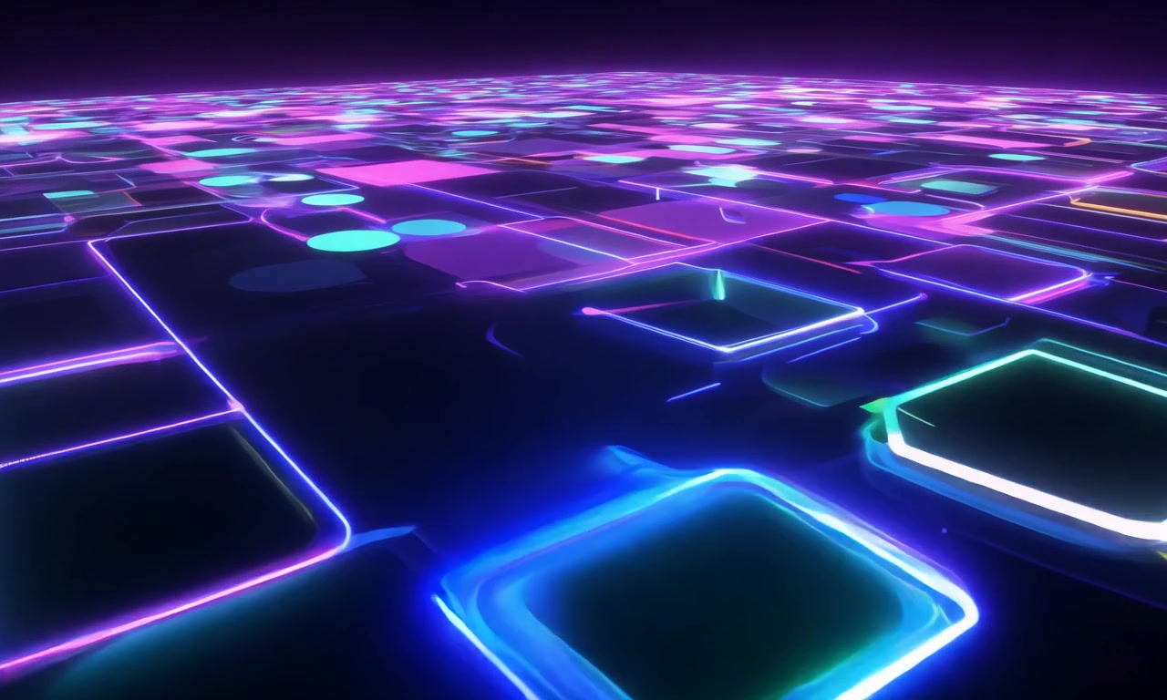 Neon Grid Pulse – HD neon & cyber VJ loop