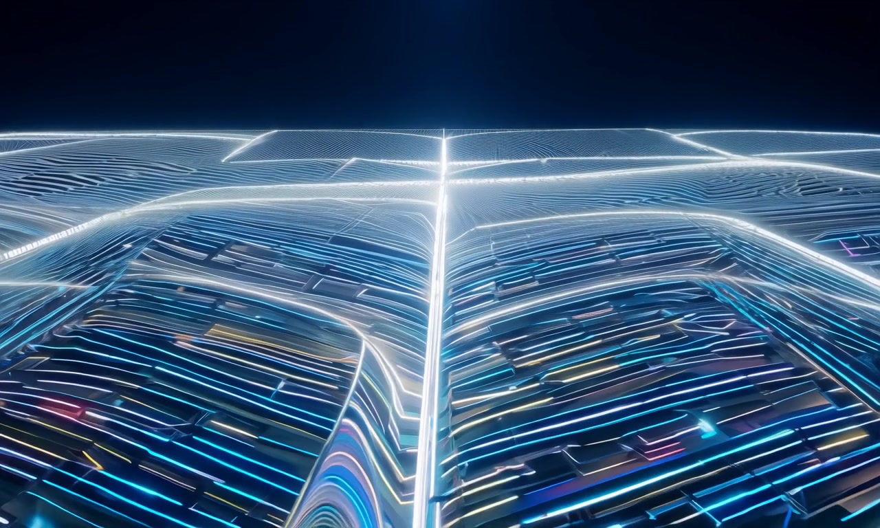 Neon Grid Waves – HD neon & cyber VJ loop