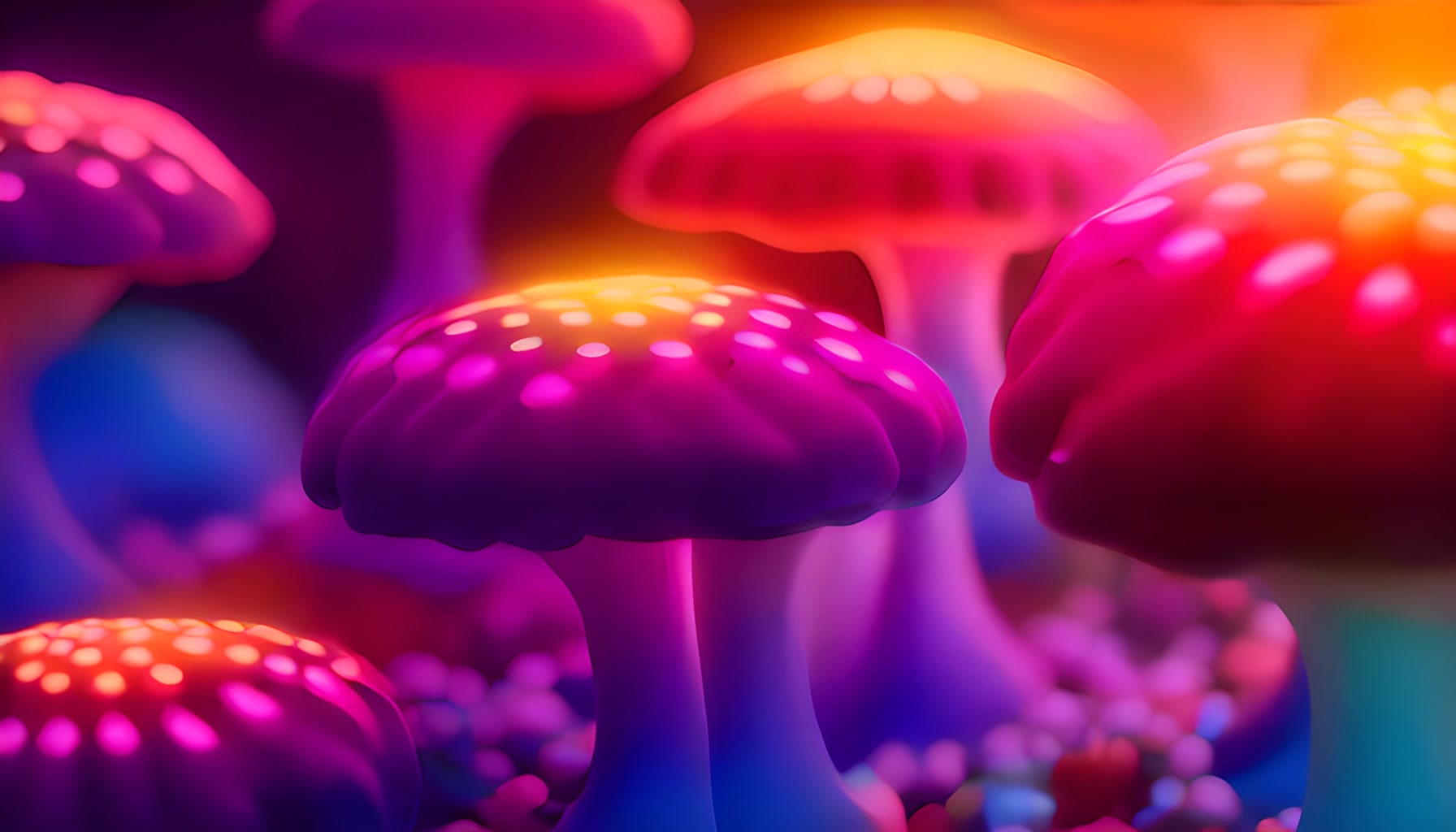 Neon Mushroom Dream — Mushrooms Glowing – HD psychedelic VJ loop