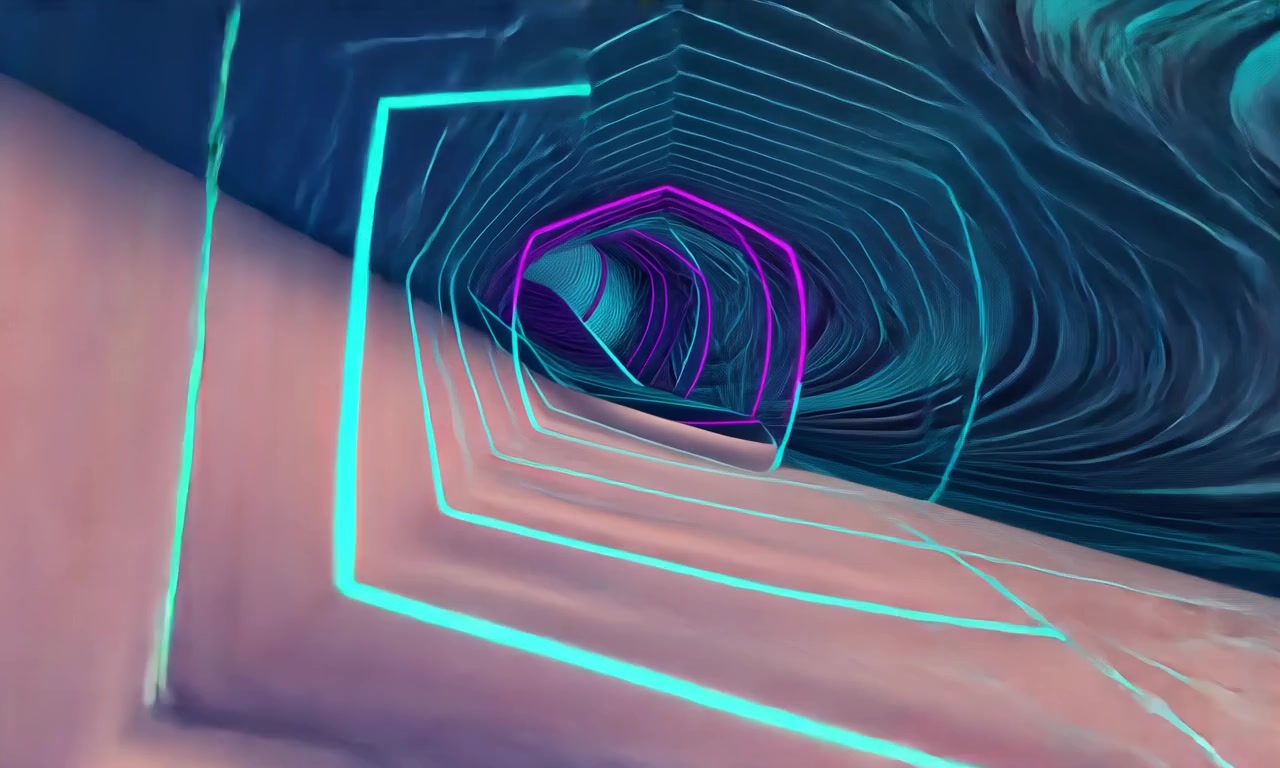 Neon Swirl Odyssey – HD neon & cyber VJ loop
