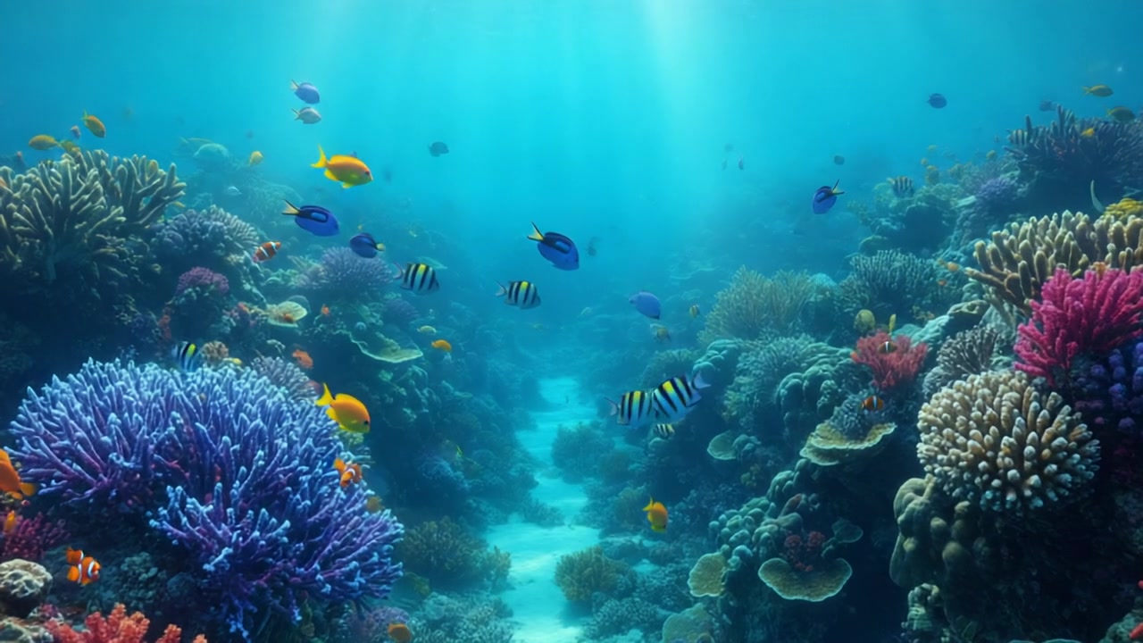 Radiant Reef Odyssey – 720p ocean VJ loop