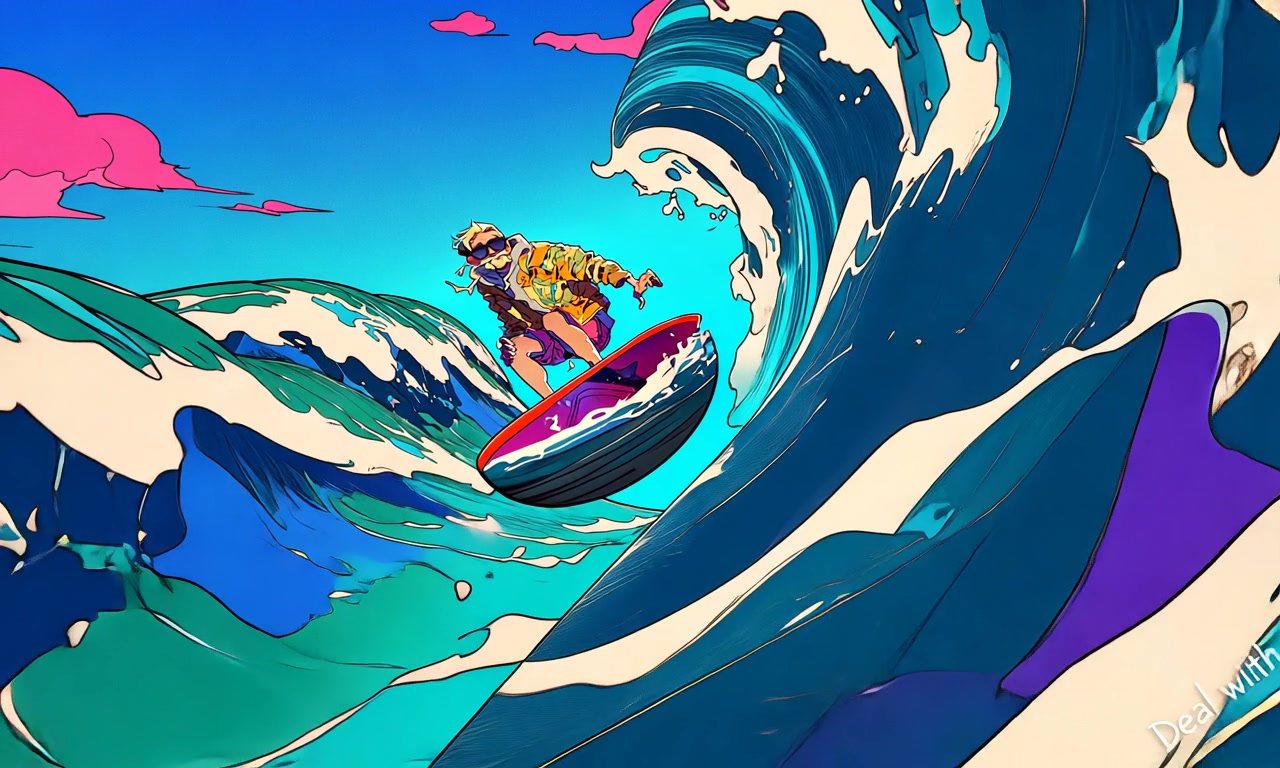 Ride the Wave – HD characters & dancers VJ loop