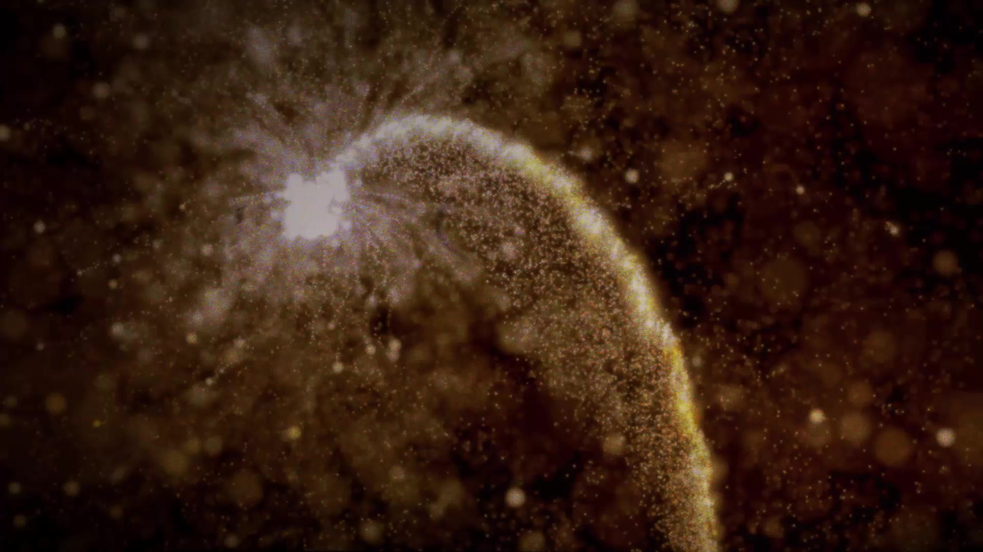 Slow Star Film – Golden Particle Trail – 1080p abstract VJ loop