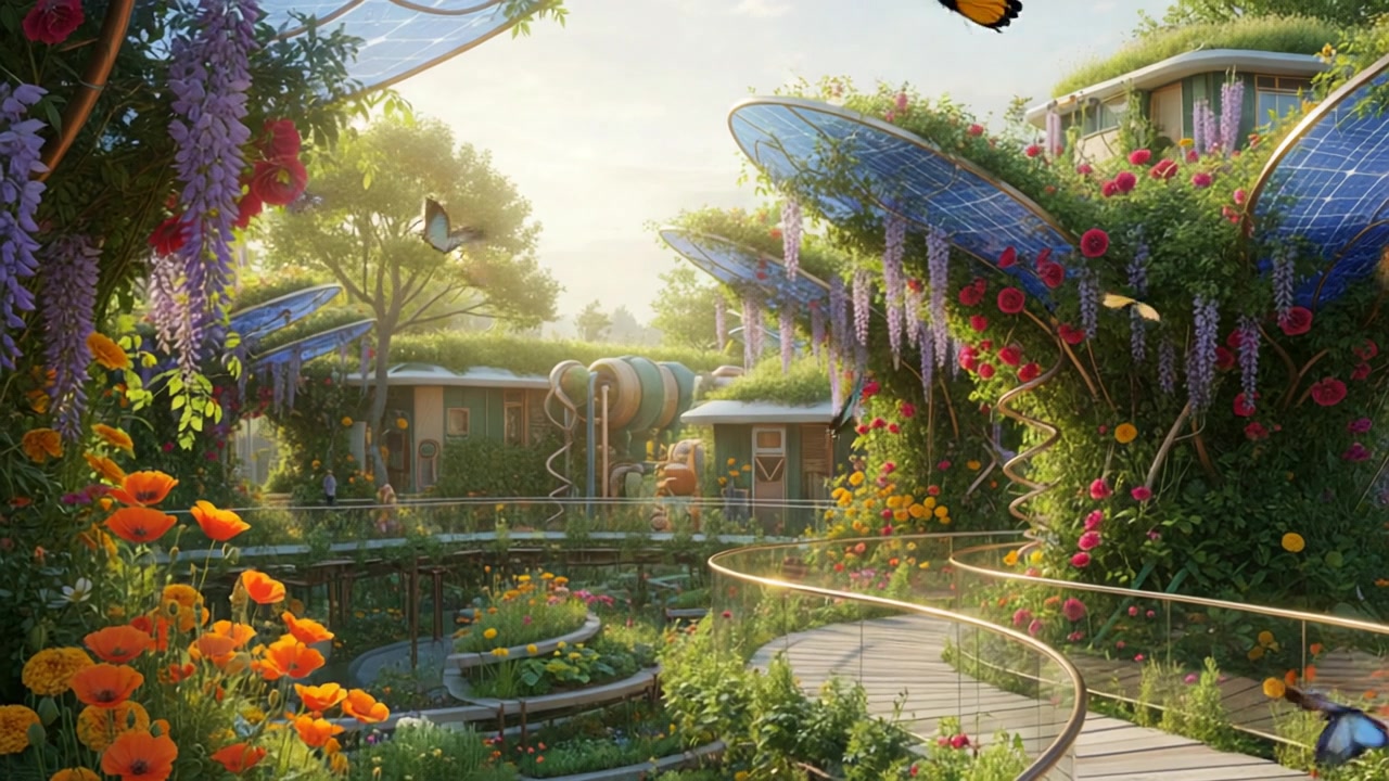 Solar Bloom Oasis – 720p nature VJ loop