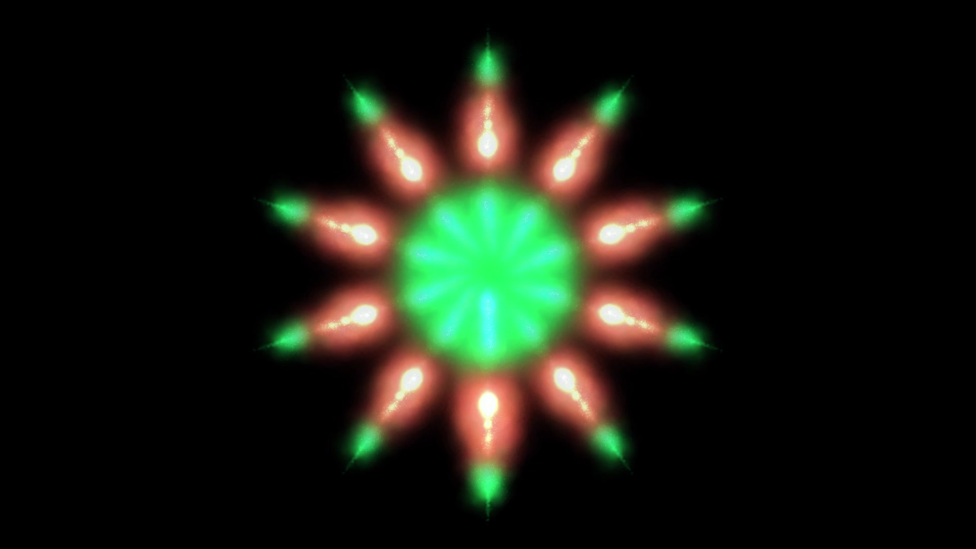 Sound Test I – Pulsing Flower Form – 1080p abstract VJ loop