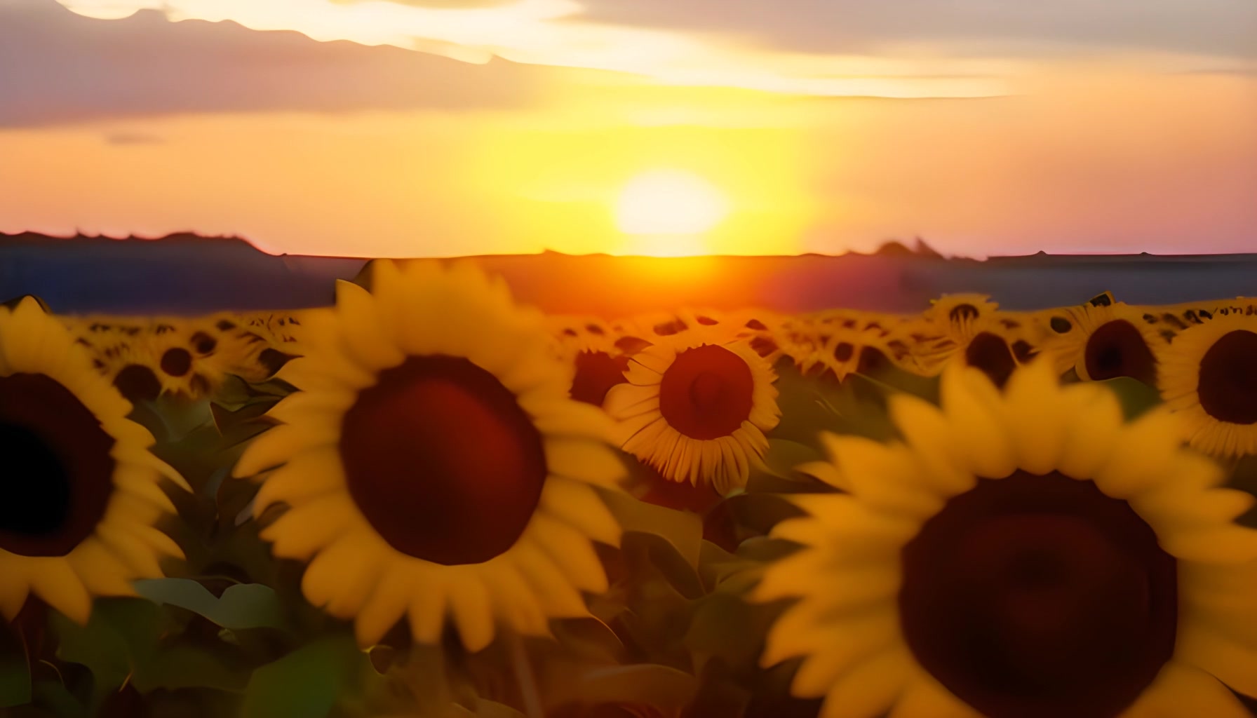 Sunset Sunflower Dream – HD nature VJ loop