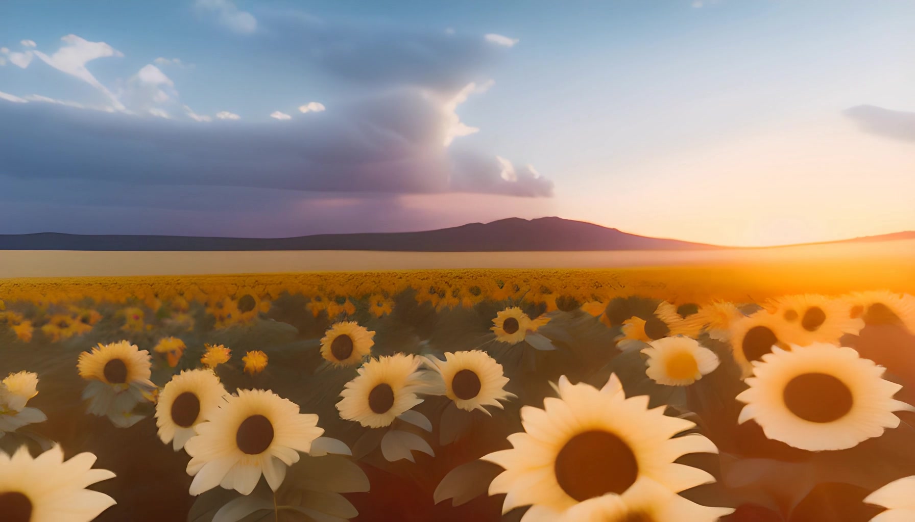 Sunset Sunflower Serenity – HD nature VJ loop