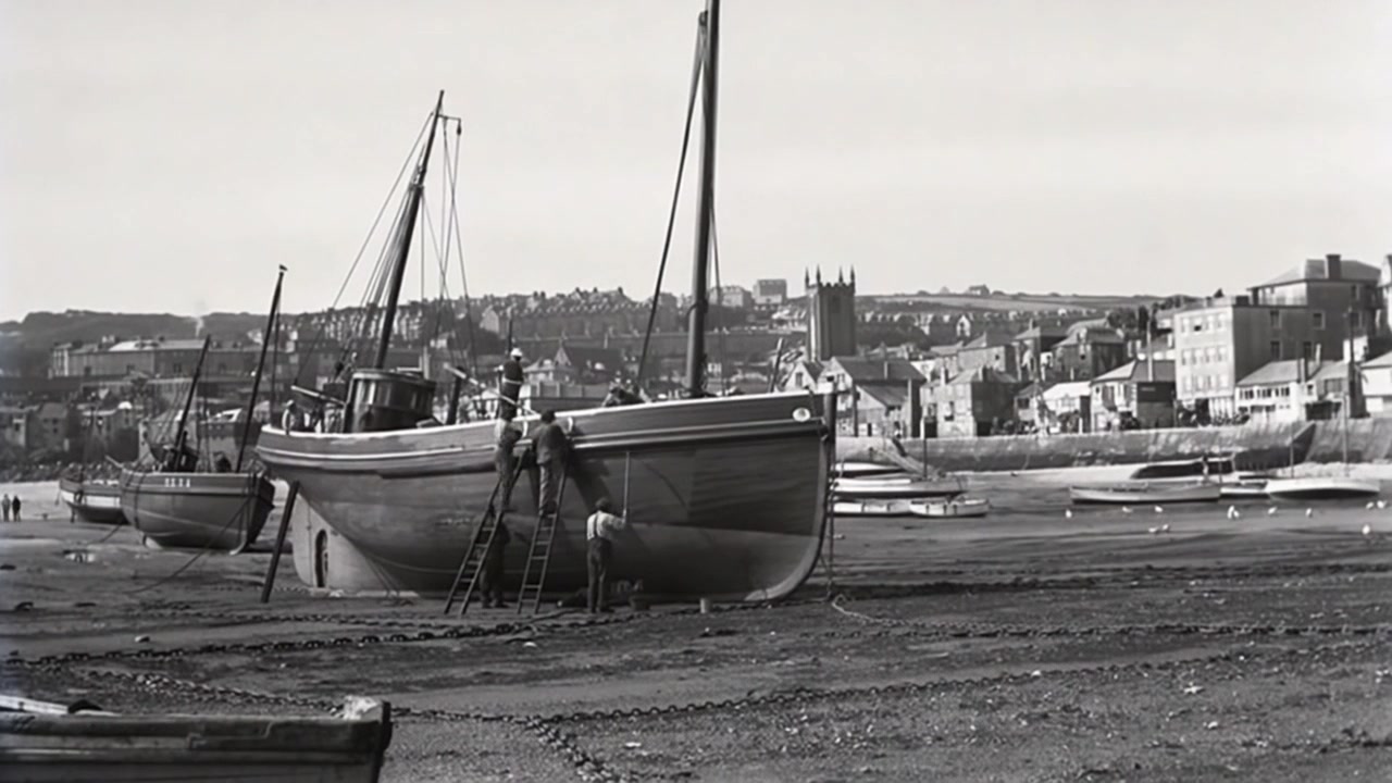 Timeless Harbour Scene – 720p vintage VJ loop