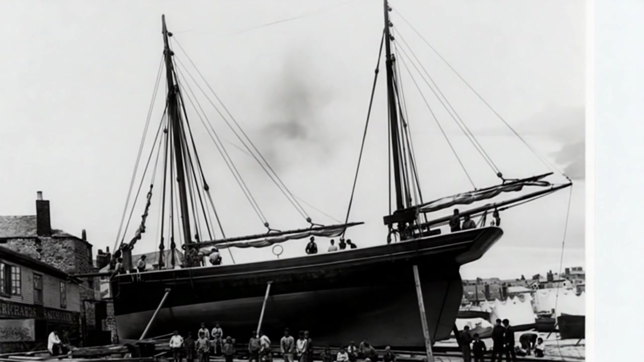 Timeless Shipyard Scene – 720p vintage VJ loop