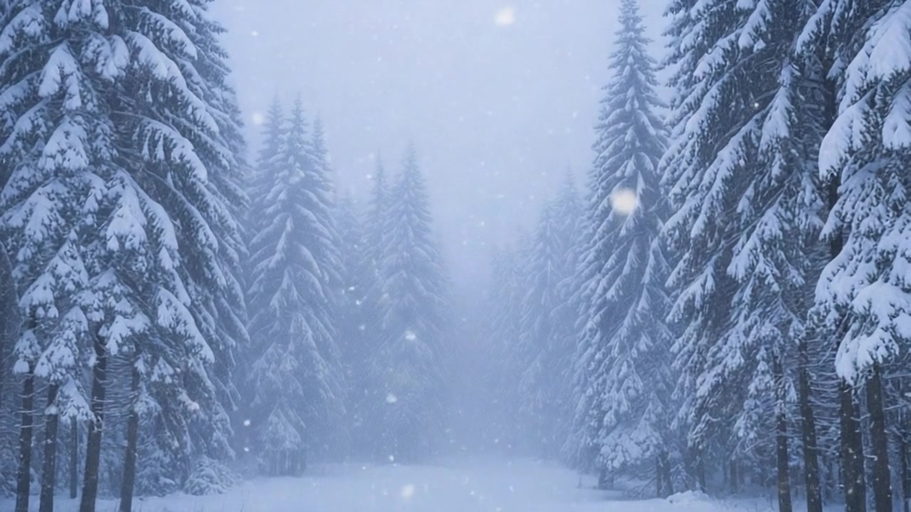 Tranquil Snowfall Woods – 720p christmas & winter VJ loop