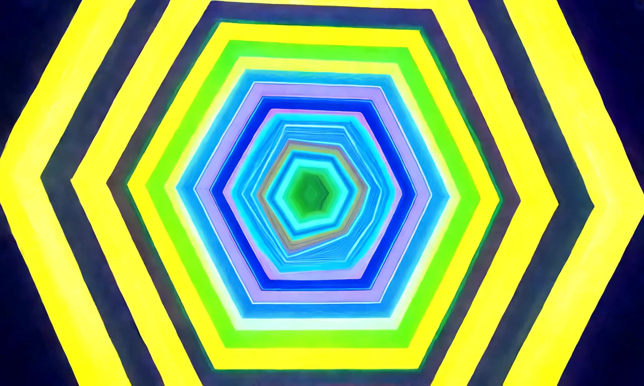 Vibrant Hexagon Hypnosis – HD psychedelic VJ loop