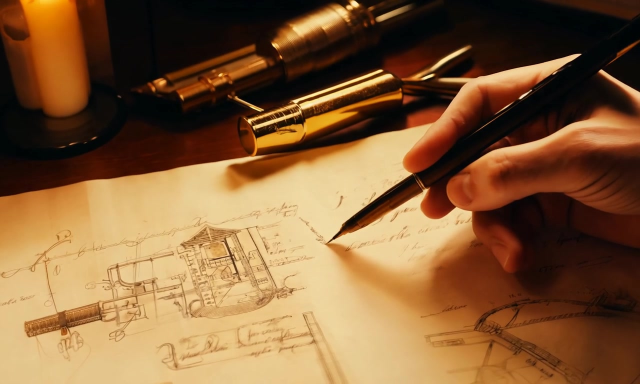 Vintage Blueprint Creation – HD vintage VJ loop