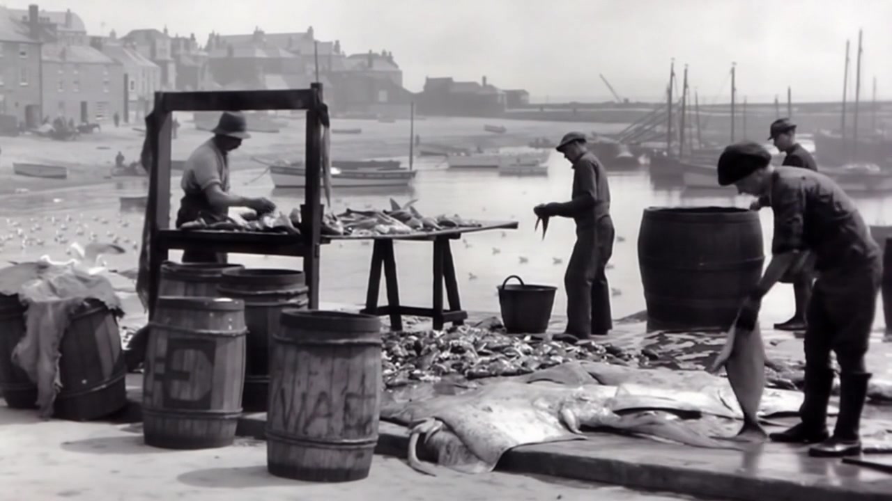 Vintage Harbour Hustle – 720p vintage VJ loop