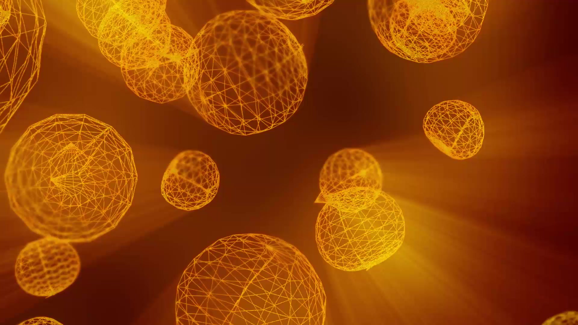 Wireframe Balls – Geometric Light Fields – 1080p neon & cyber VJ loop