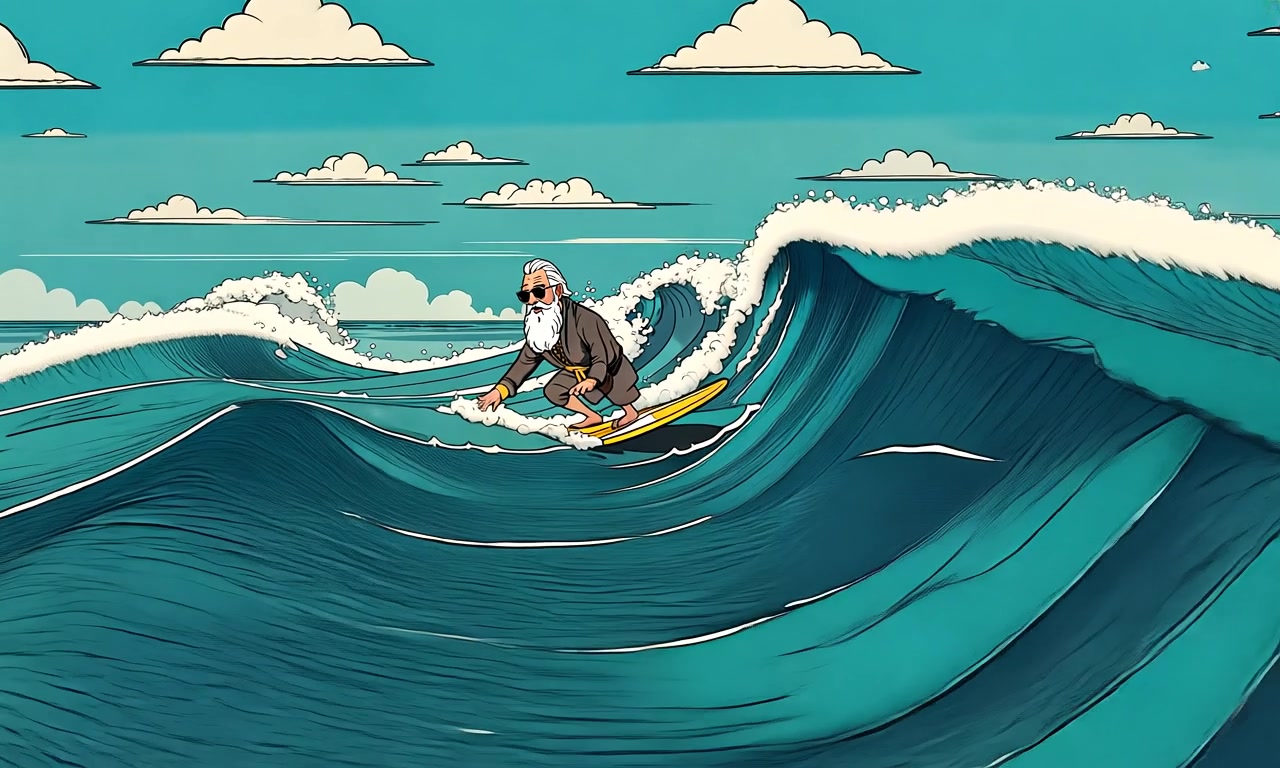 Zen Surfing Guru – HD characters & dancers VJ loop